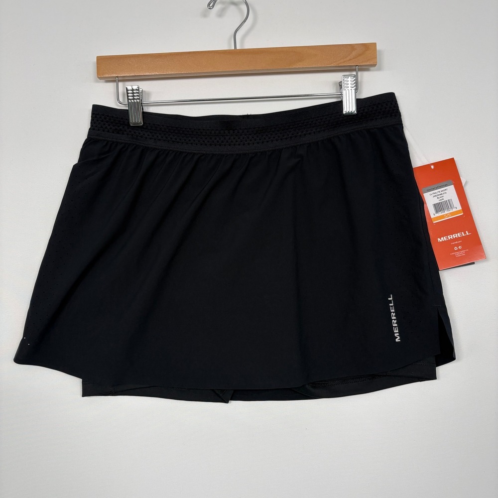 NWT Merrell Women Ultralite Skort S Black Activewear Hiking Skirt JWS25498-010